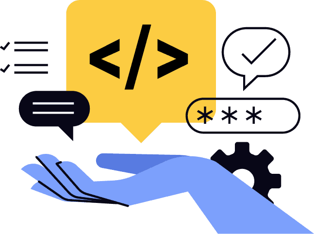 A human hand carefully holding HTML code, representing the intricate process of web development and maintenance