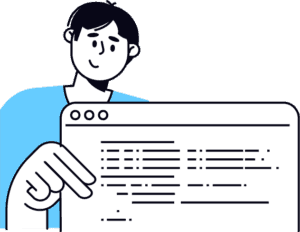 A smiling blogger showcases his quality content and engaging blog post for free publication