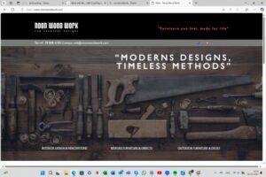 Website for Noon Wood Work