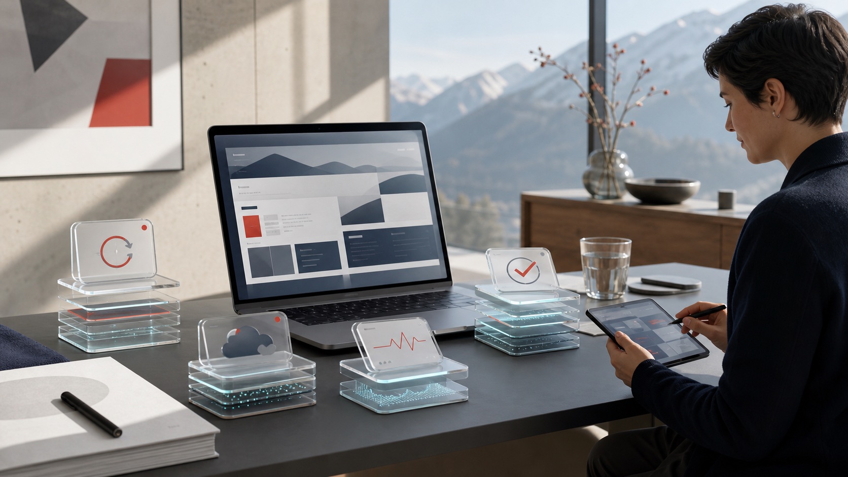 Swiss web specialist reviewing the layers of a WordPress maintenance plan
